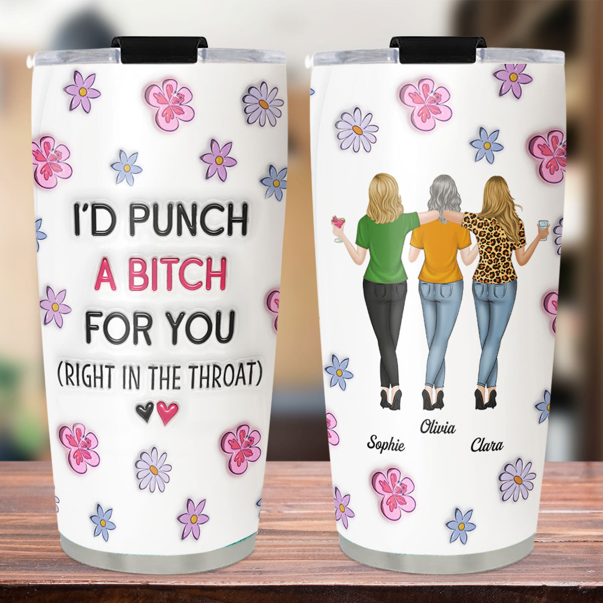 Punch Bitch - Personalized Custom 3D Inflated Effect Tumbler