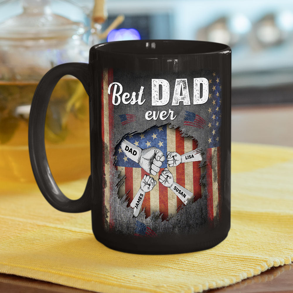 Love For The Best Dad - Personalized Custom Coffee Mug