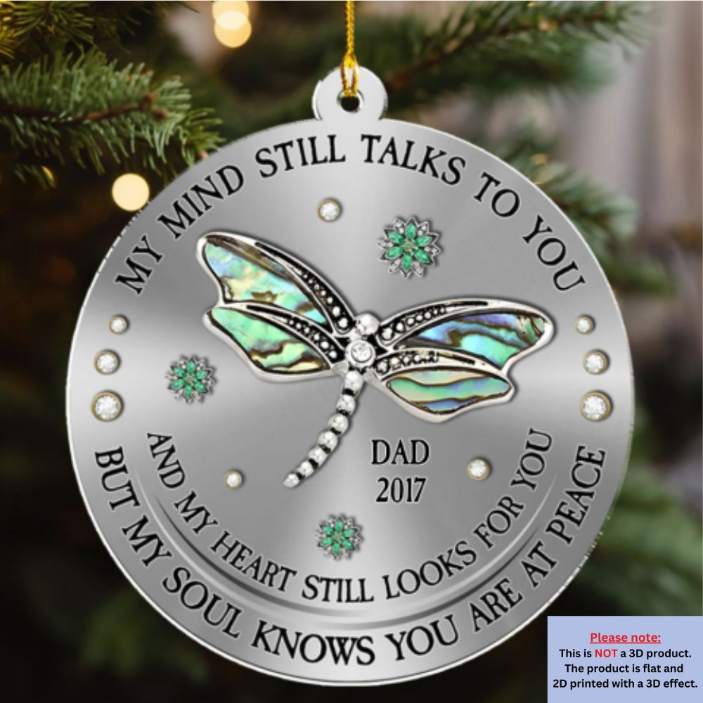 Dragonfly My Mind My Heart My Soul - Personalized Custom Acrylic Ornament