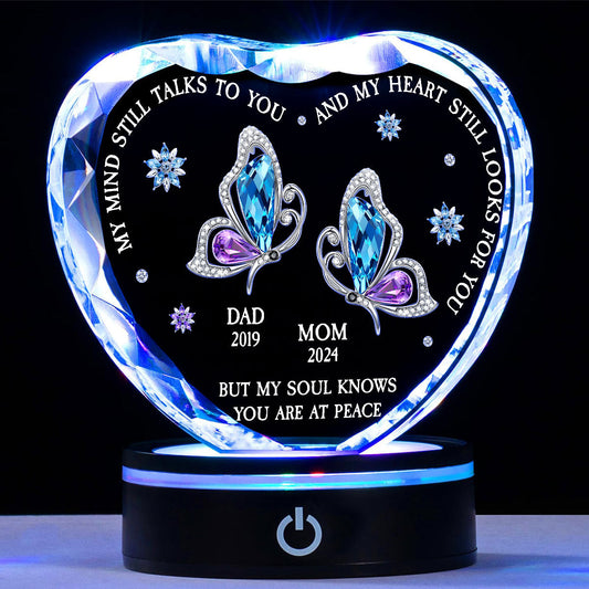 My Soul Knows You Are At Peace - Personalized Custom Crystal Led Light