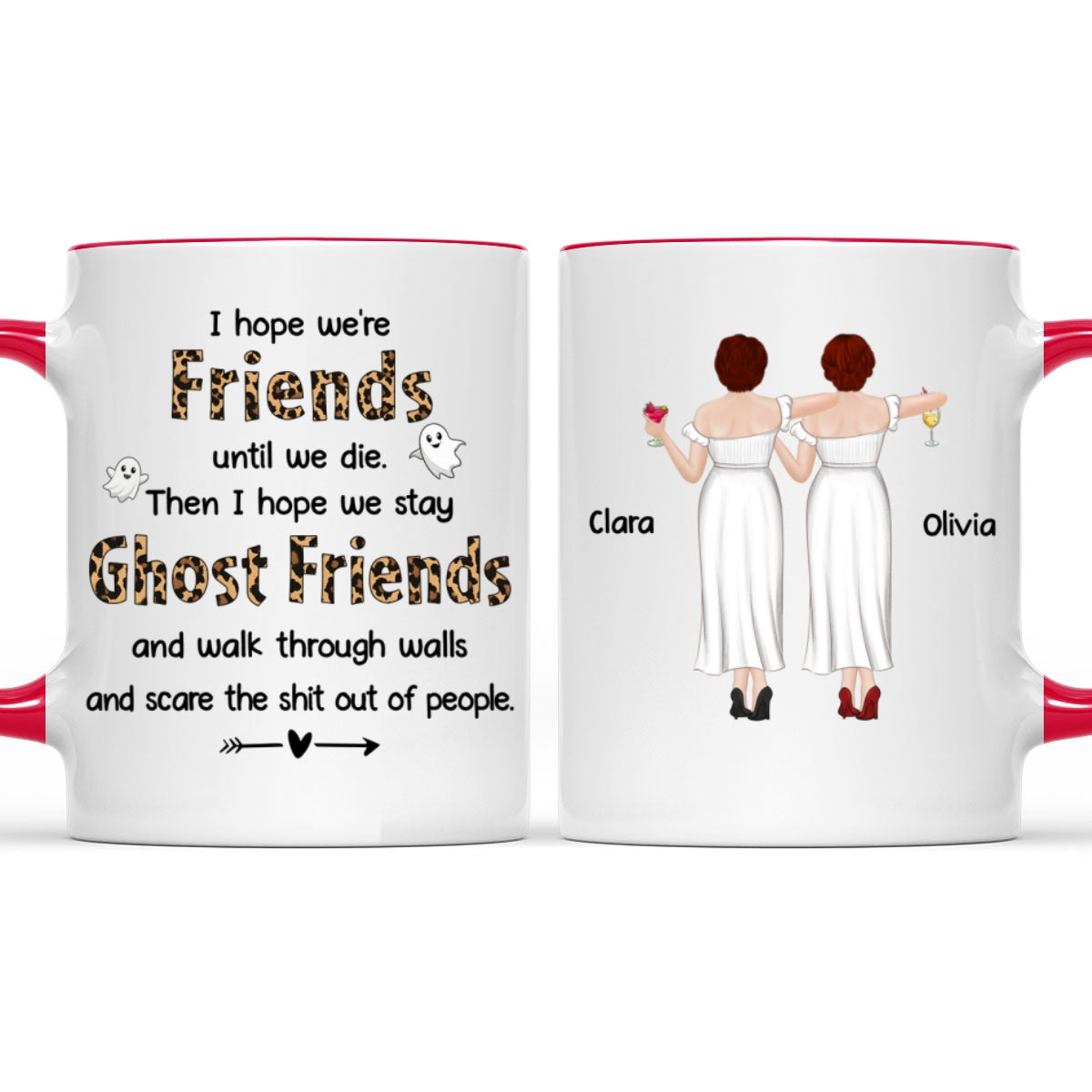 Ghost Friend - Personalized Custom Accent Mug