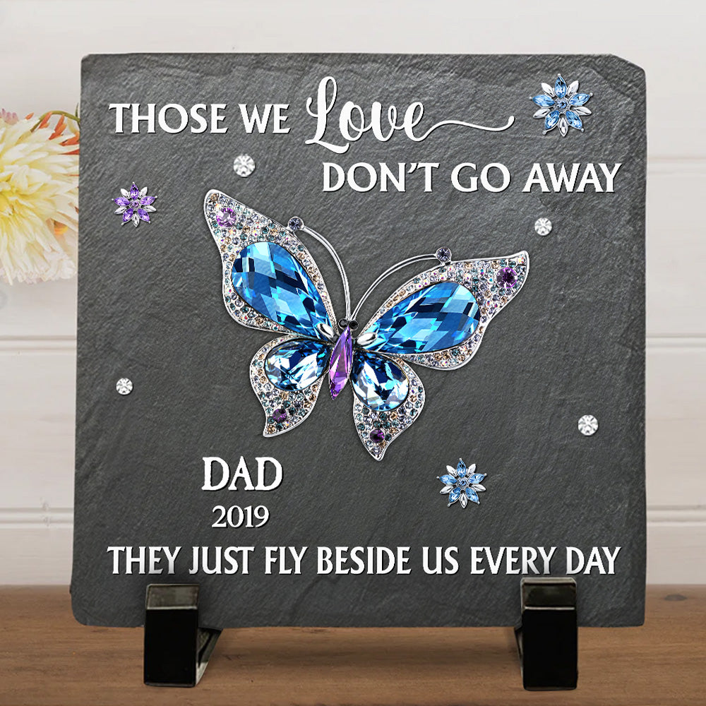 Those We Love Beside Us Every Day - Personalized Custom Square Shaped Stone
