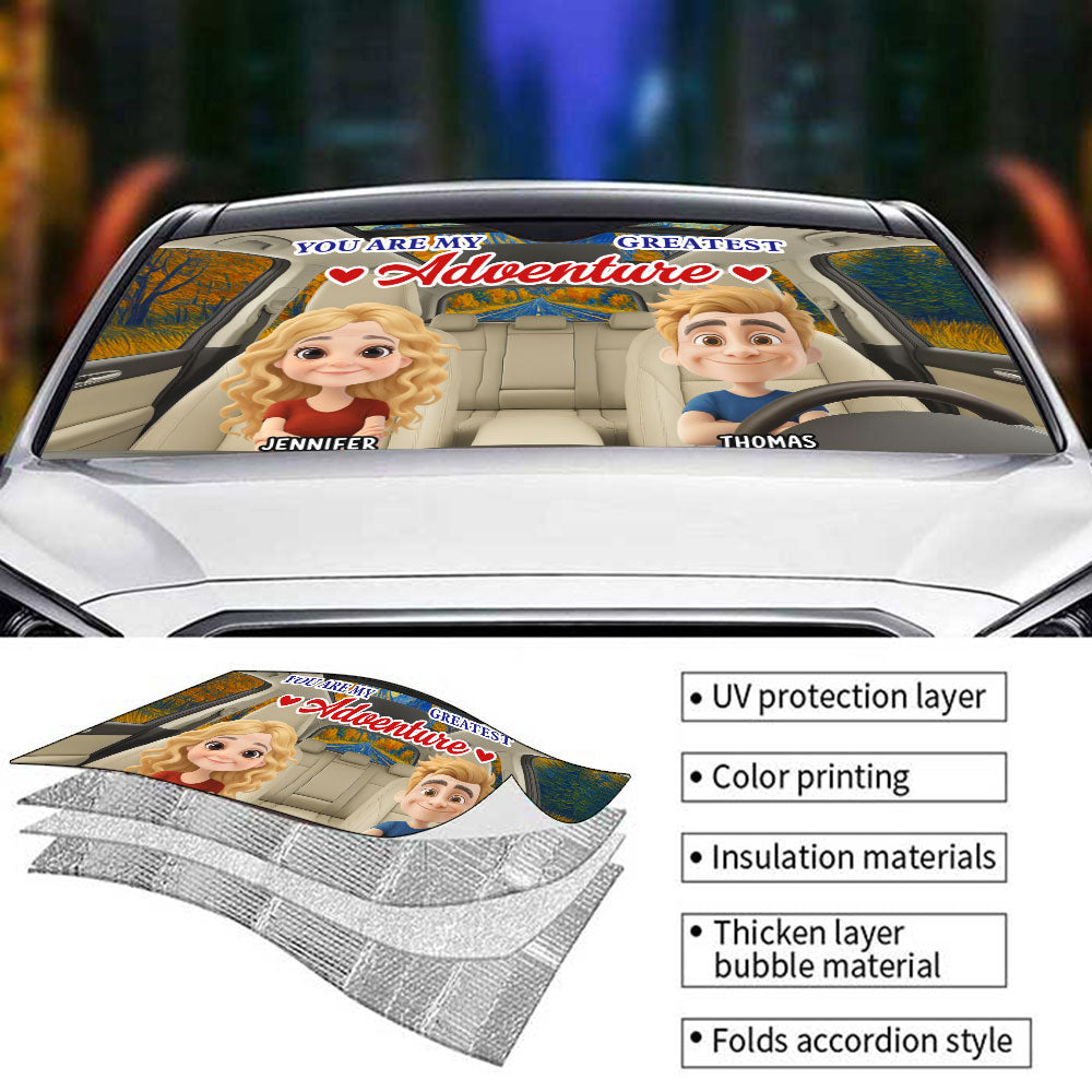 Greatest Adventure - Personalized Custom Car Sunshade