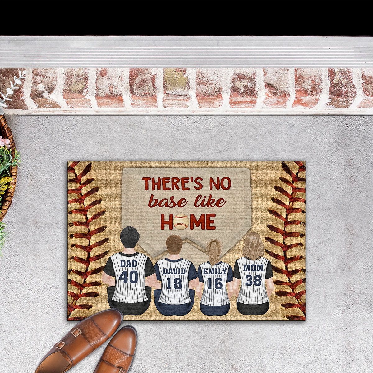There Is No Base Like Home - Personalized Custom Doormat