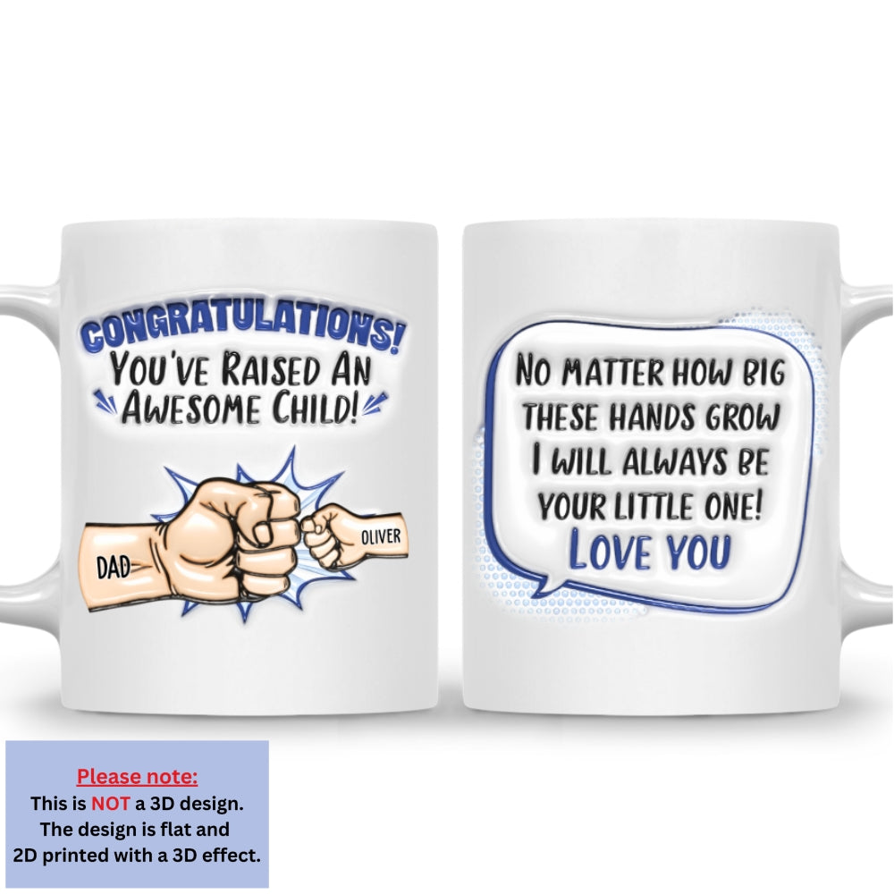 Awesome Dad - Personalized Custom 3D Inflated Effect Mug