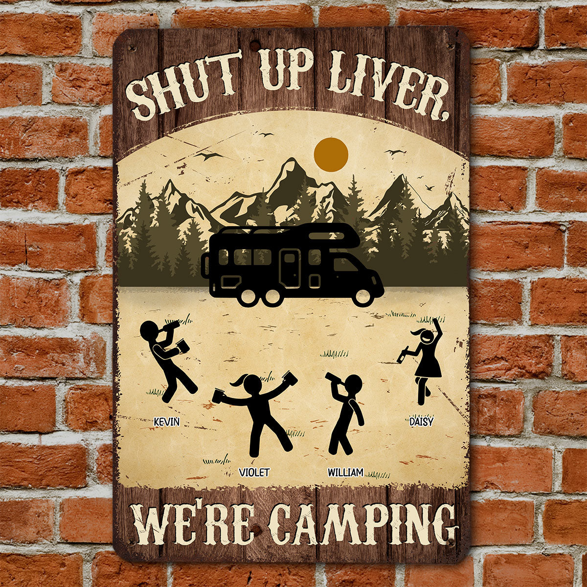 Campfire Lit Liver Not Ready - Personalized Custom Metal Sign