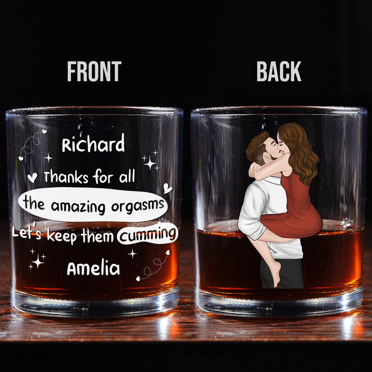 Always Be By Your Side - Personalized Custom Whiskey Glass