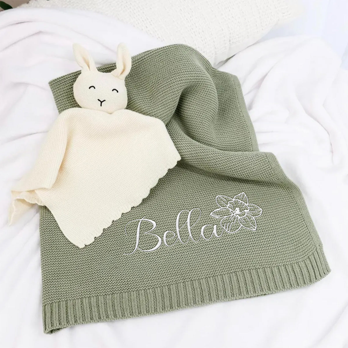 Sweat Dream - Personalized Custom Embroidered Knitted Baby Blanket