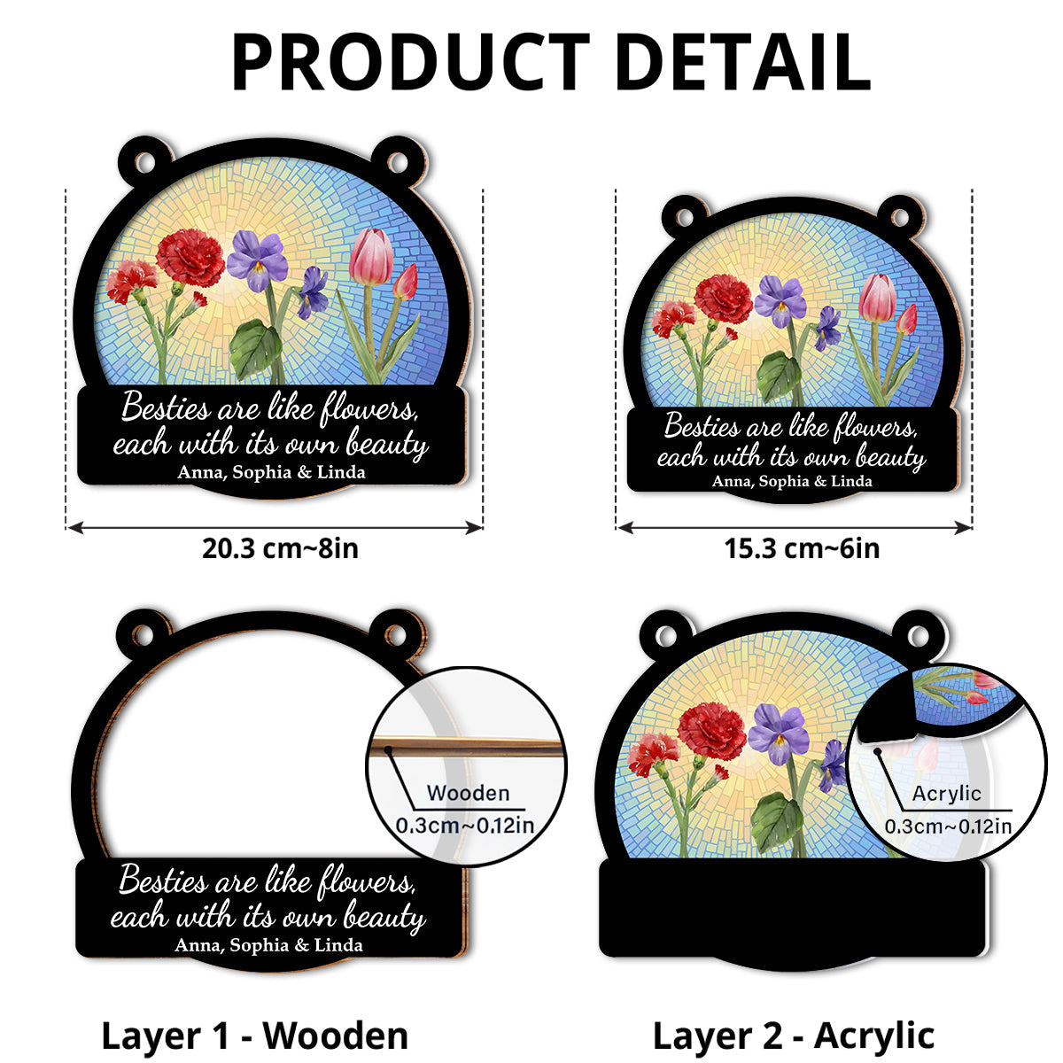 If We Had A Flower - Personalized Custom Suncatcher