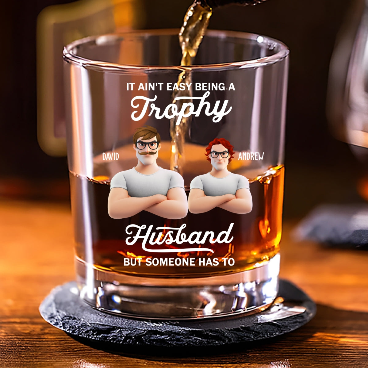 Happiness Begins With You - Personalized Custom Whiskey Glass