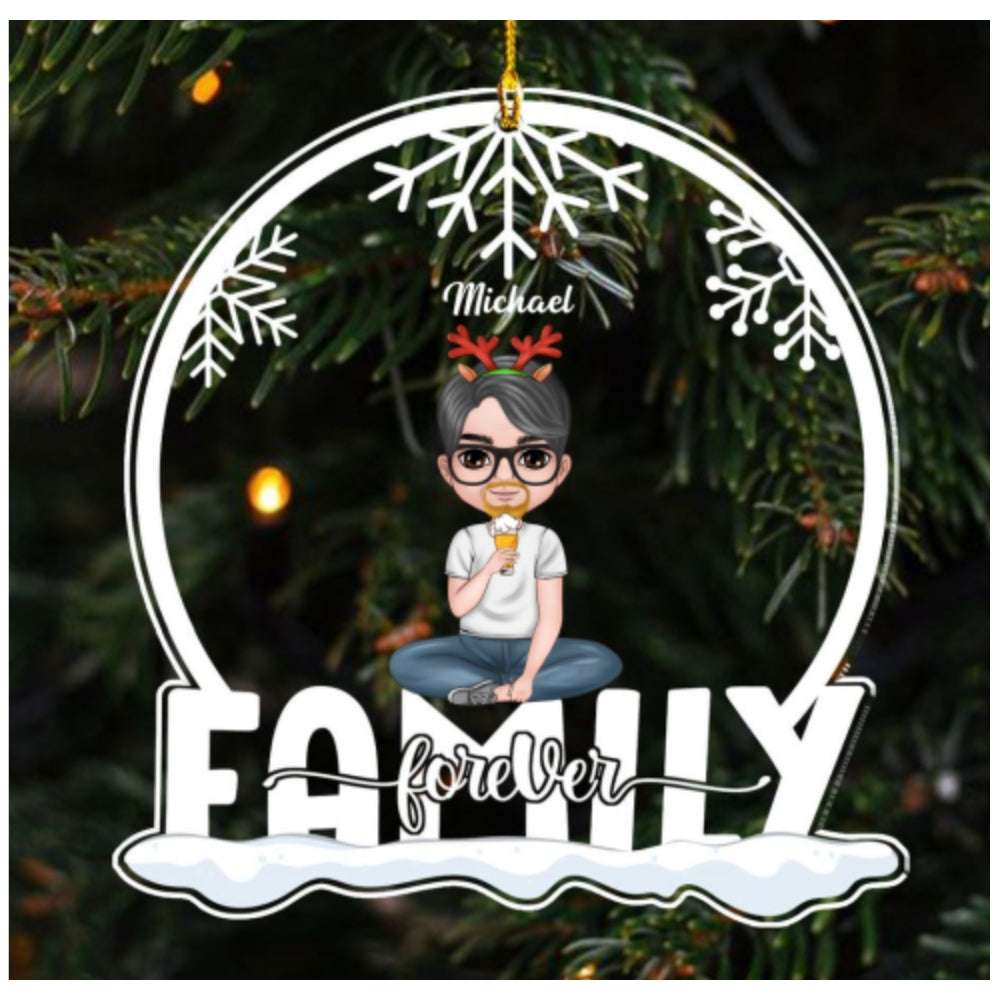 Siblings Forever - Personalized Custom Acrylic Ornament