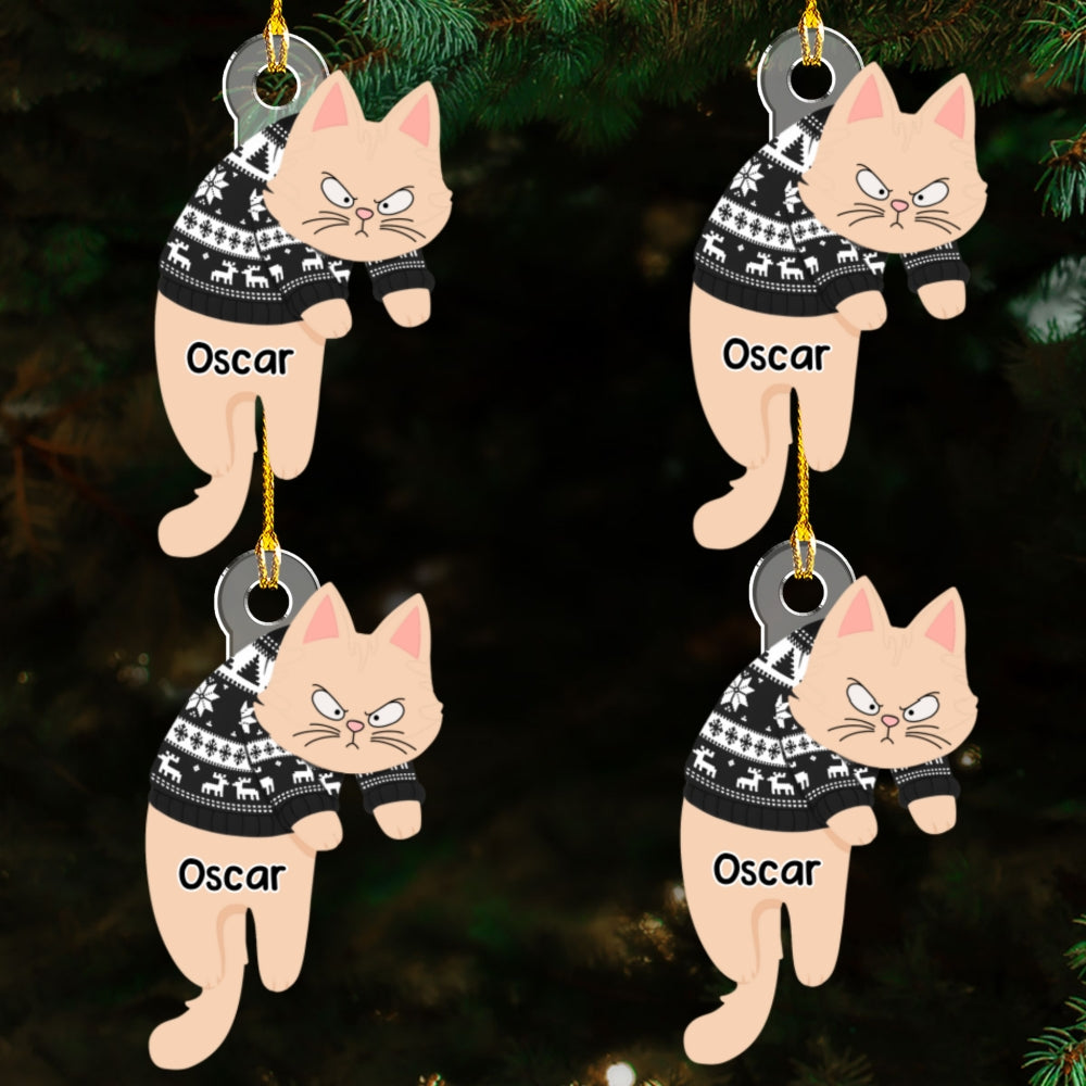 Hanging Cats - Personalized Custom Acrylic Ornament