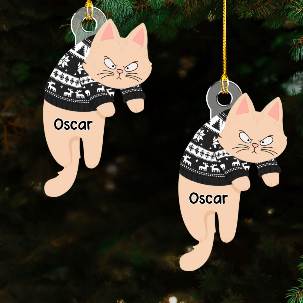 Hanging Cats - Personalized Custom Acrylic Ornament