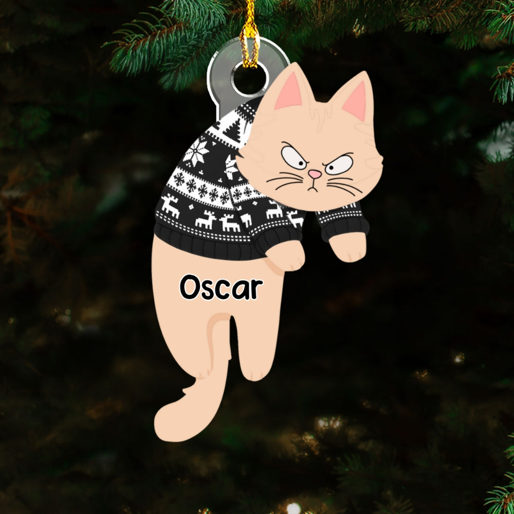 Hanging Cats - Personalized Custom Acrylic Ornament
