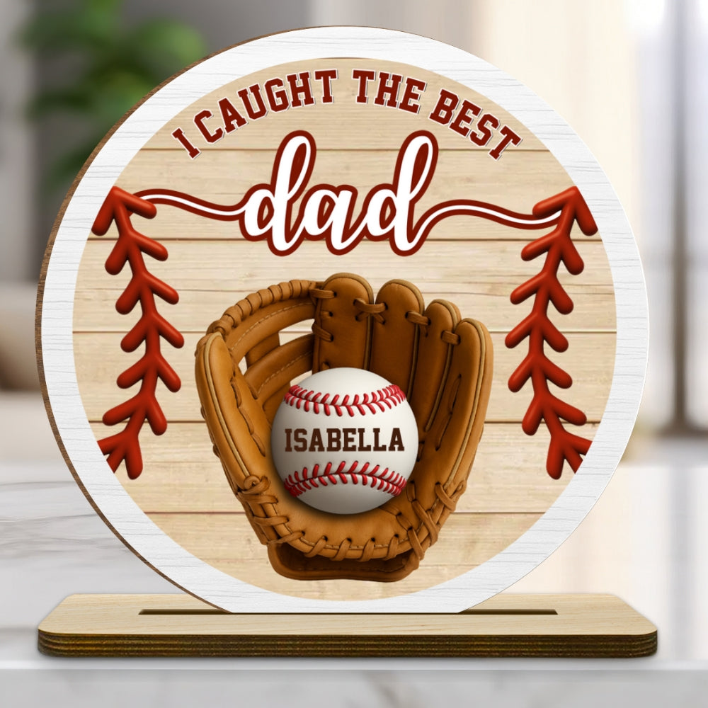 Daddy Team - Personalized Custom 2-Layer Wood Plaque With Flat
