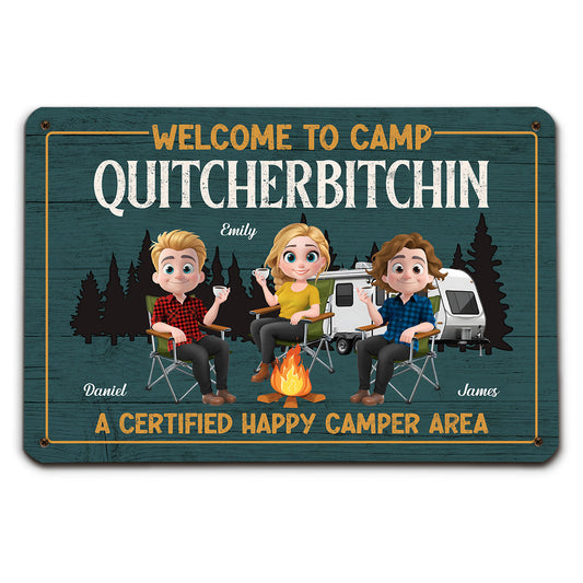 No Whining Is Allowed Here - Personalized Custom Metal Signs