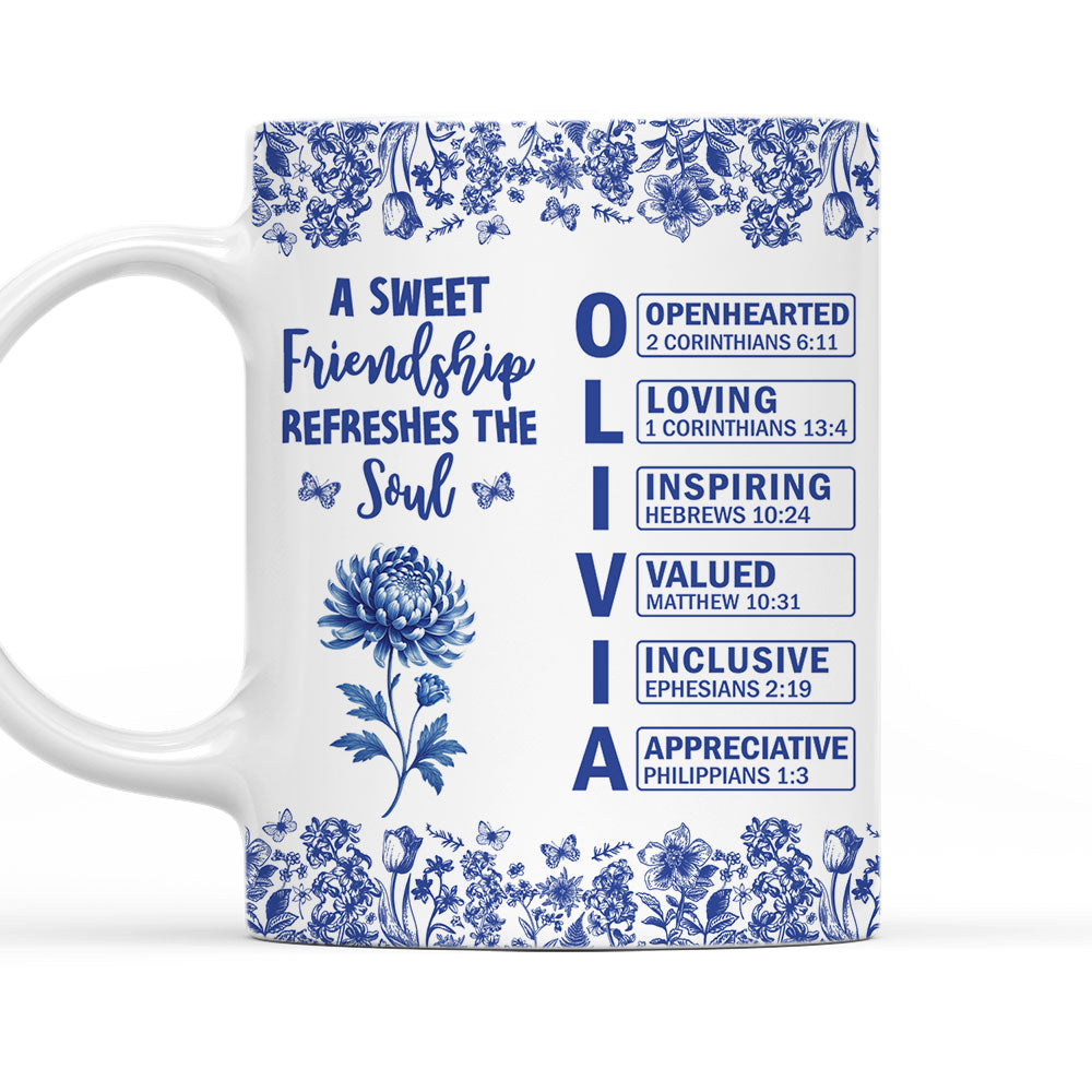 Blessed By Friendship Every Day - Personalized Custom Coffee Mug