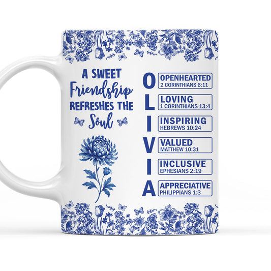 Blessed By Friendship Every Day - Personalized Custom Coffee Mug