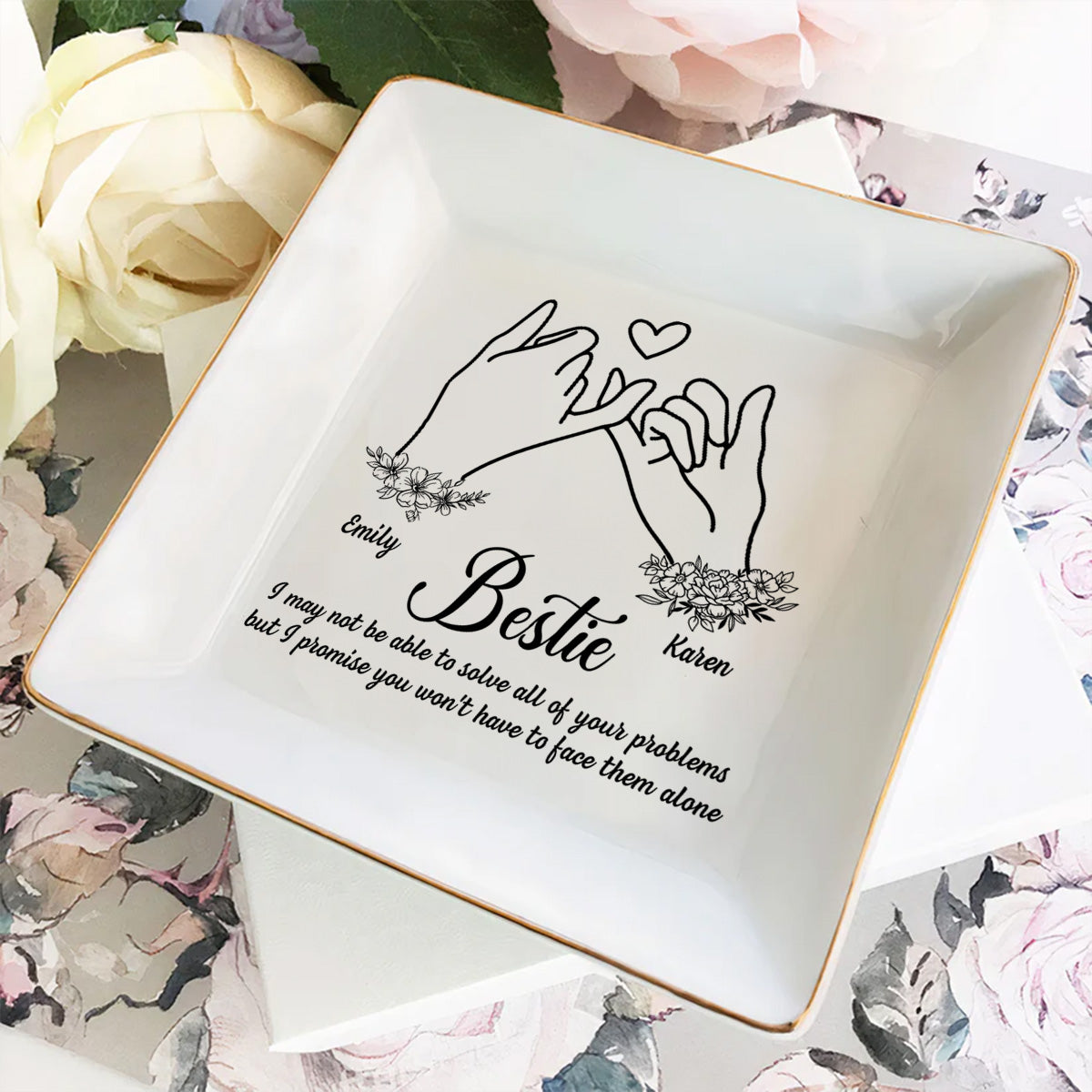 You Are My Bestie - Personalized Custom Jewelry Dish