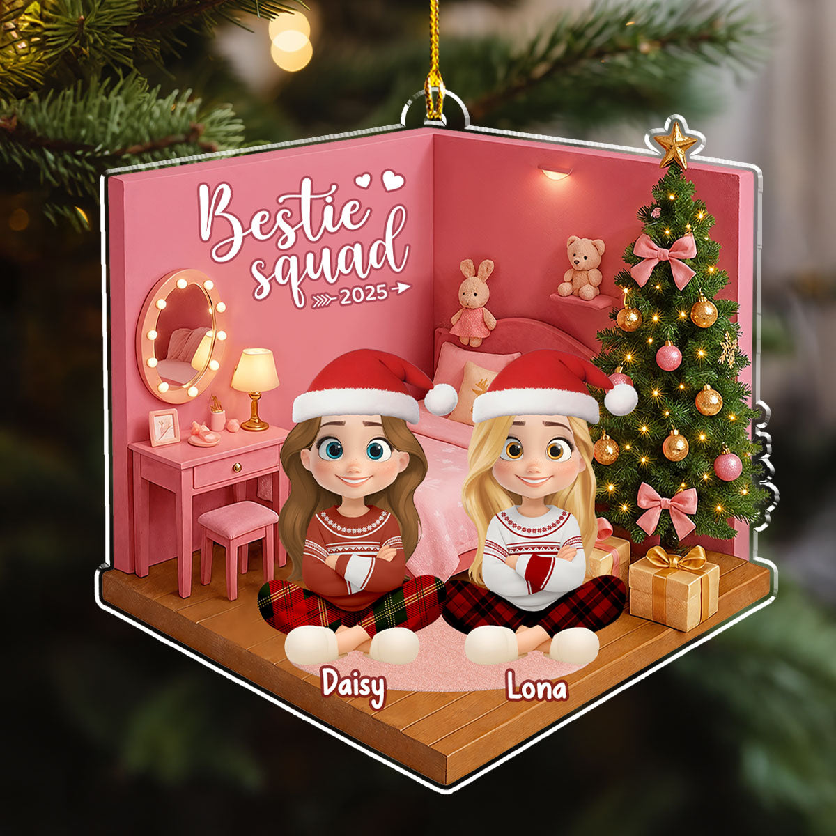 Cozy Dollhouse Nights - Personalized Custom Acrylic Ornament