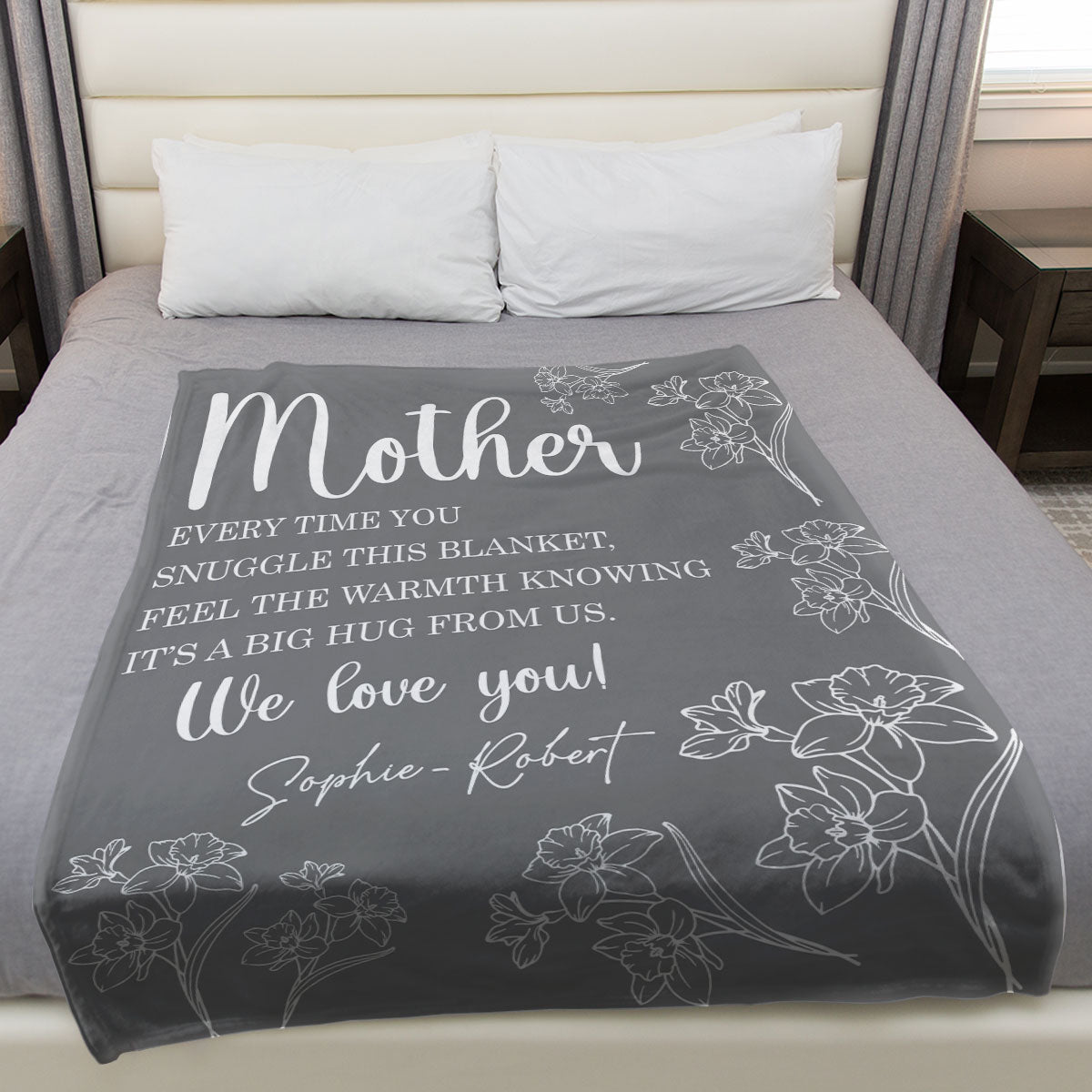 We Love You Mommy - Personalized Custom Fleece Blanket