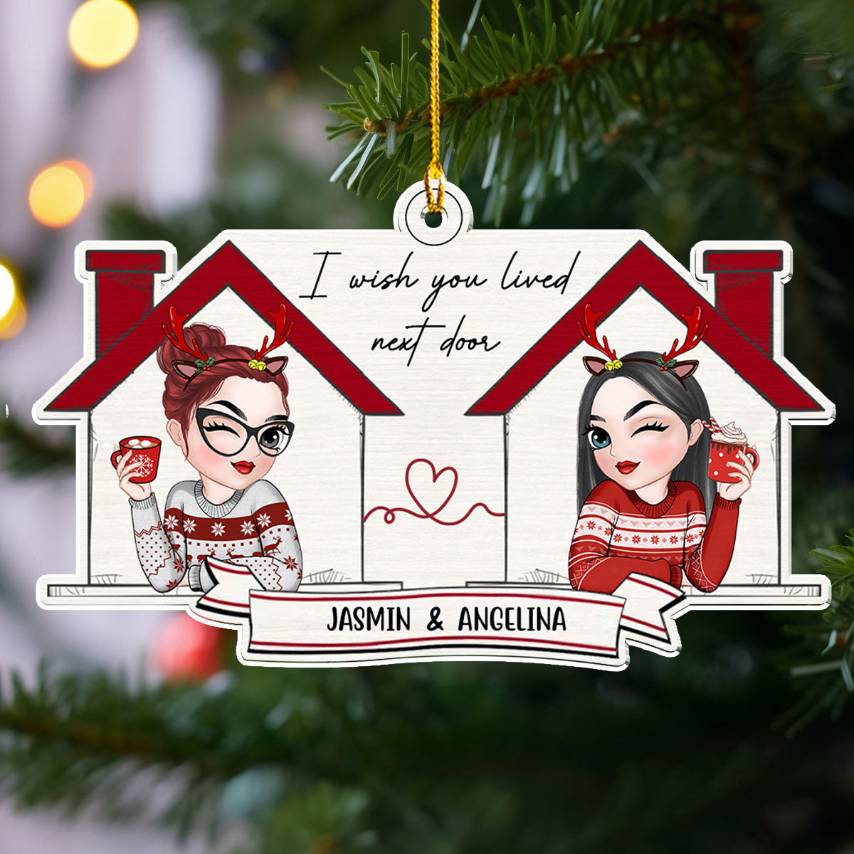 I Wish We Lived  Closer -  Personalized Custom Acrylic Ornament