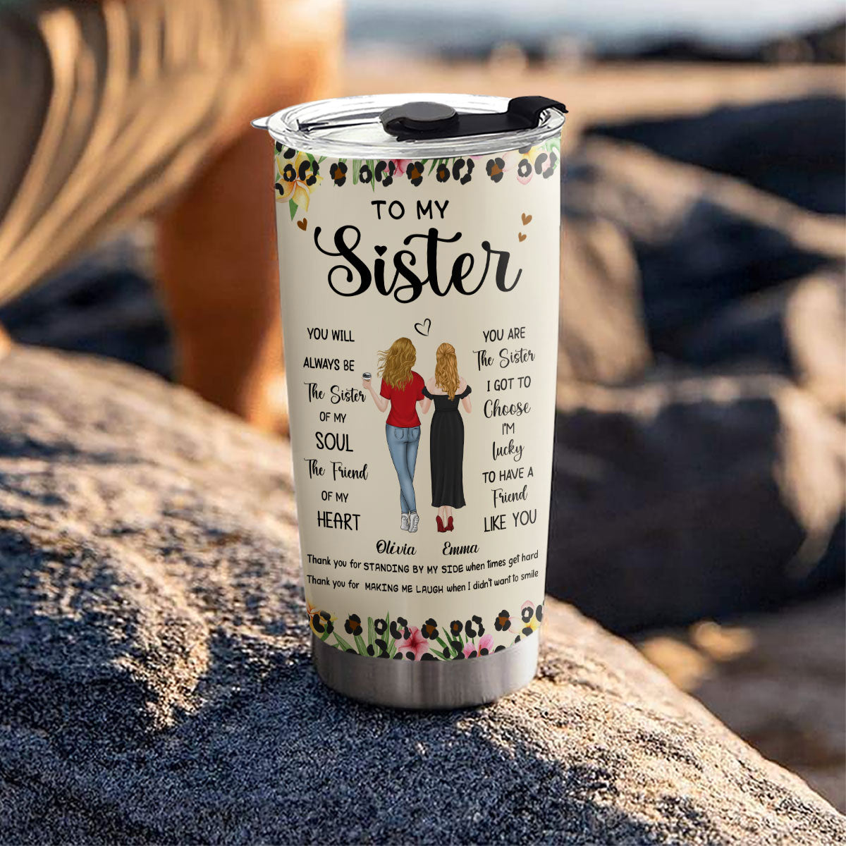 Sister Of Soul Friend Of Heart - Personalized Custom Tumbler