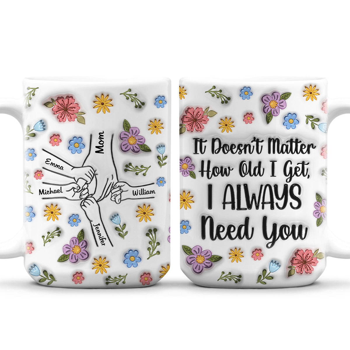 I Always Need You Version 2 - Personalized Custom 3D Inflated Effect Coffee Mug