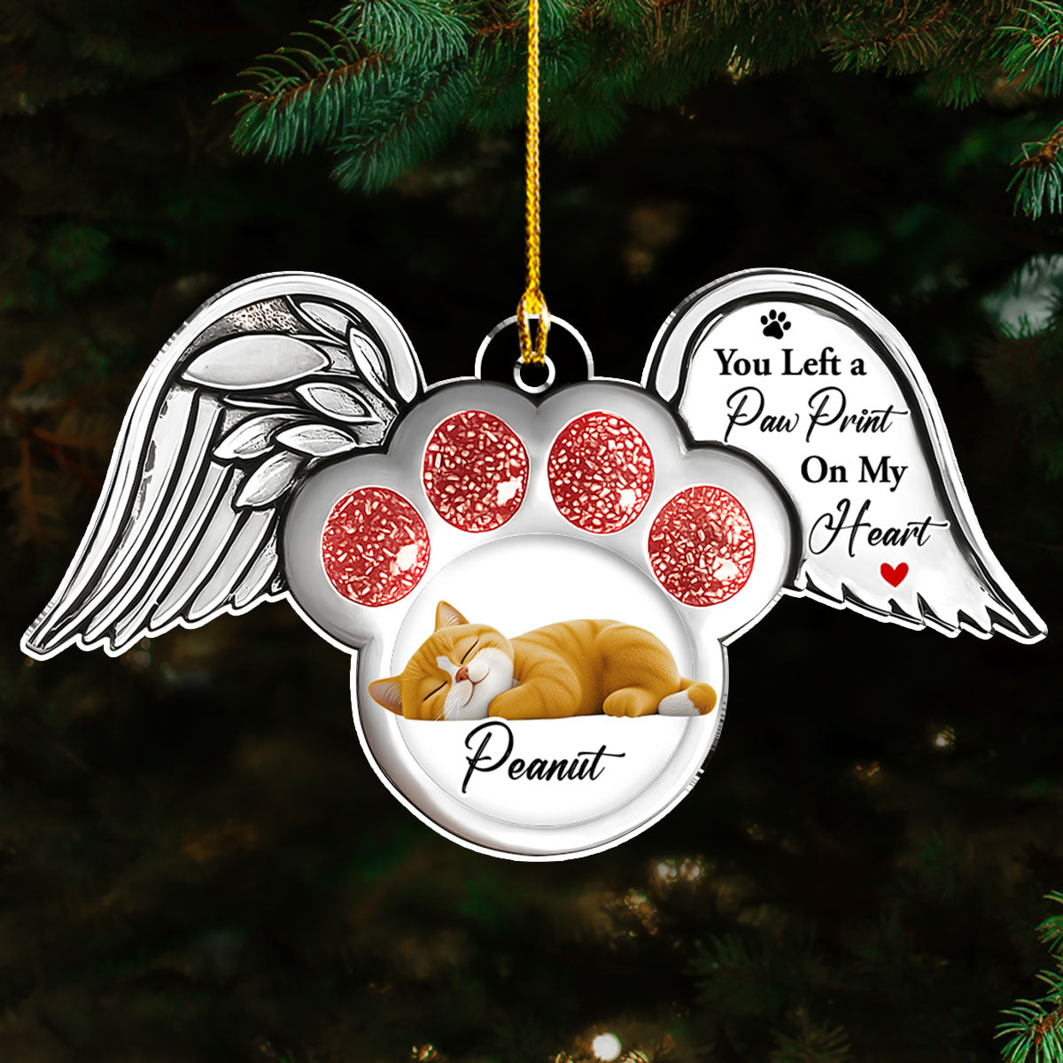 Cat In Heaven - Personalized Custom Acrylic Ornament