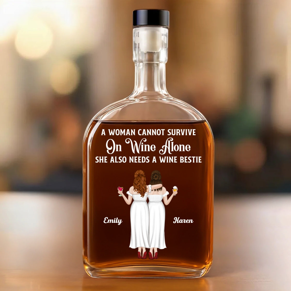 Wine Besties - Personalized Custom Spirits Decanter