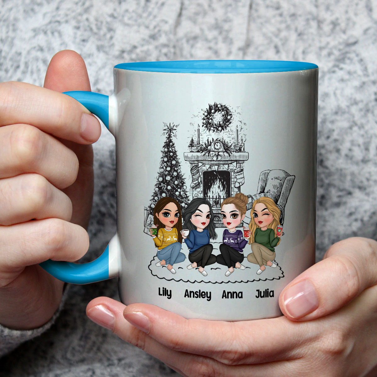 You Lucky Bitch - Personalized Custom Accent Mug