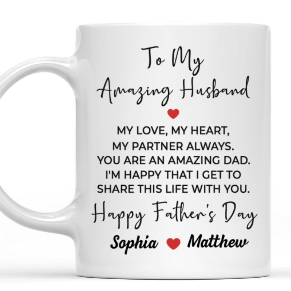 My Love My Heart - Personalized Custom Coffee Mug