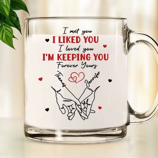 The Day I Met You - Personalized Custom Glass Mug