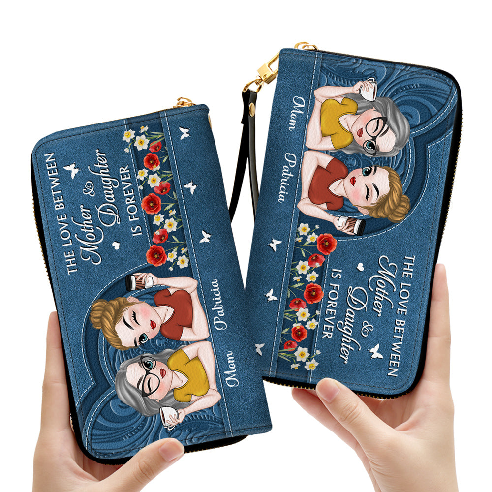 Remember I Love You Mom - Personalized Custom Leather Wallet