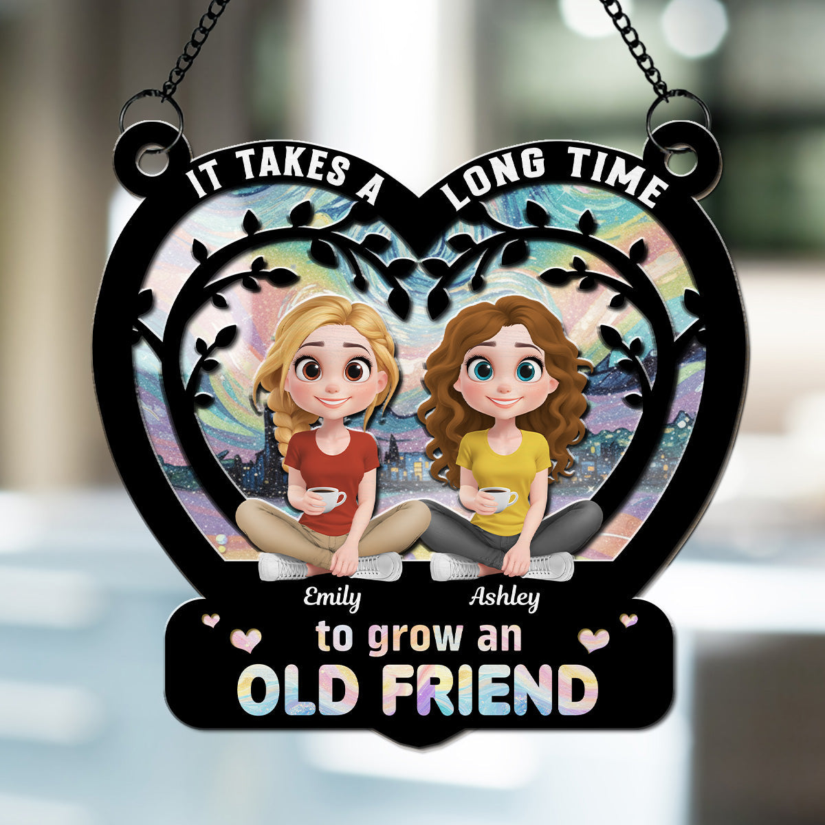 It Takes A Long Time To Grow An Old Friend - Personalized Custom Suncatcher