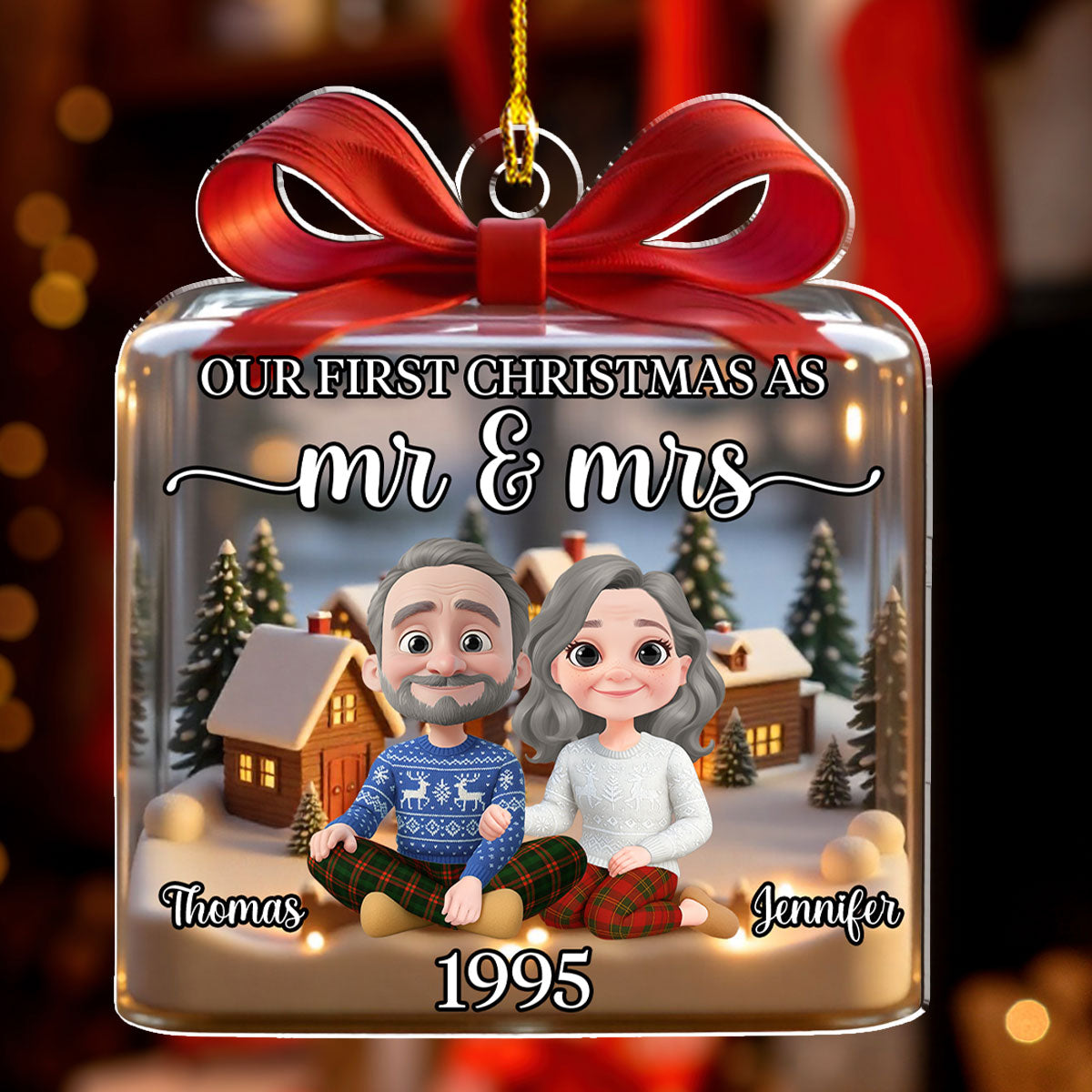 Our First Time Together - Personalized Custom 3D Effect Acrylic Ornament
