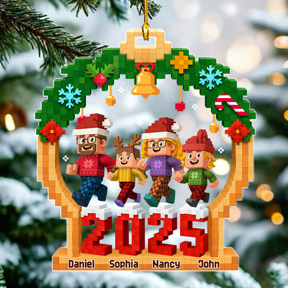 Playing In Snow - Personalized Custom 3D Effect Acrylic Ornament