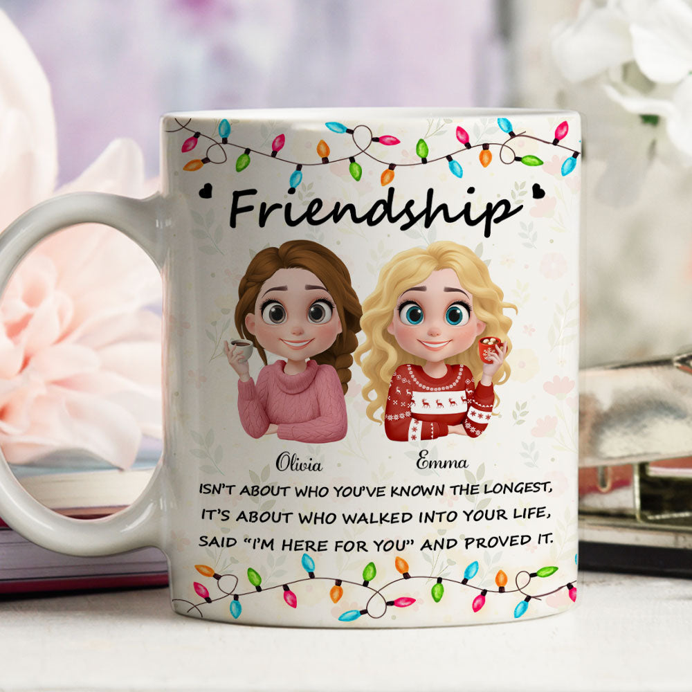 Side By Side Heart To Heart - Personalized Custom Coffee Mug