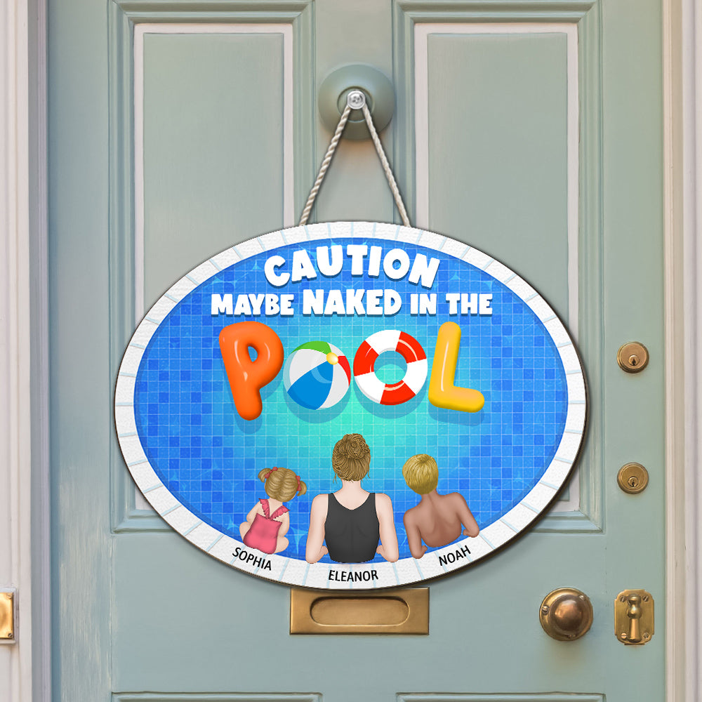 We Are In The Pool - Personalized Custom Wood Sign