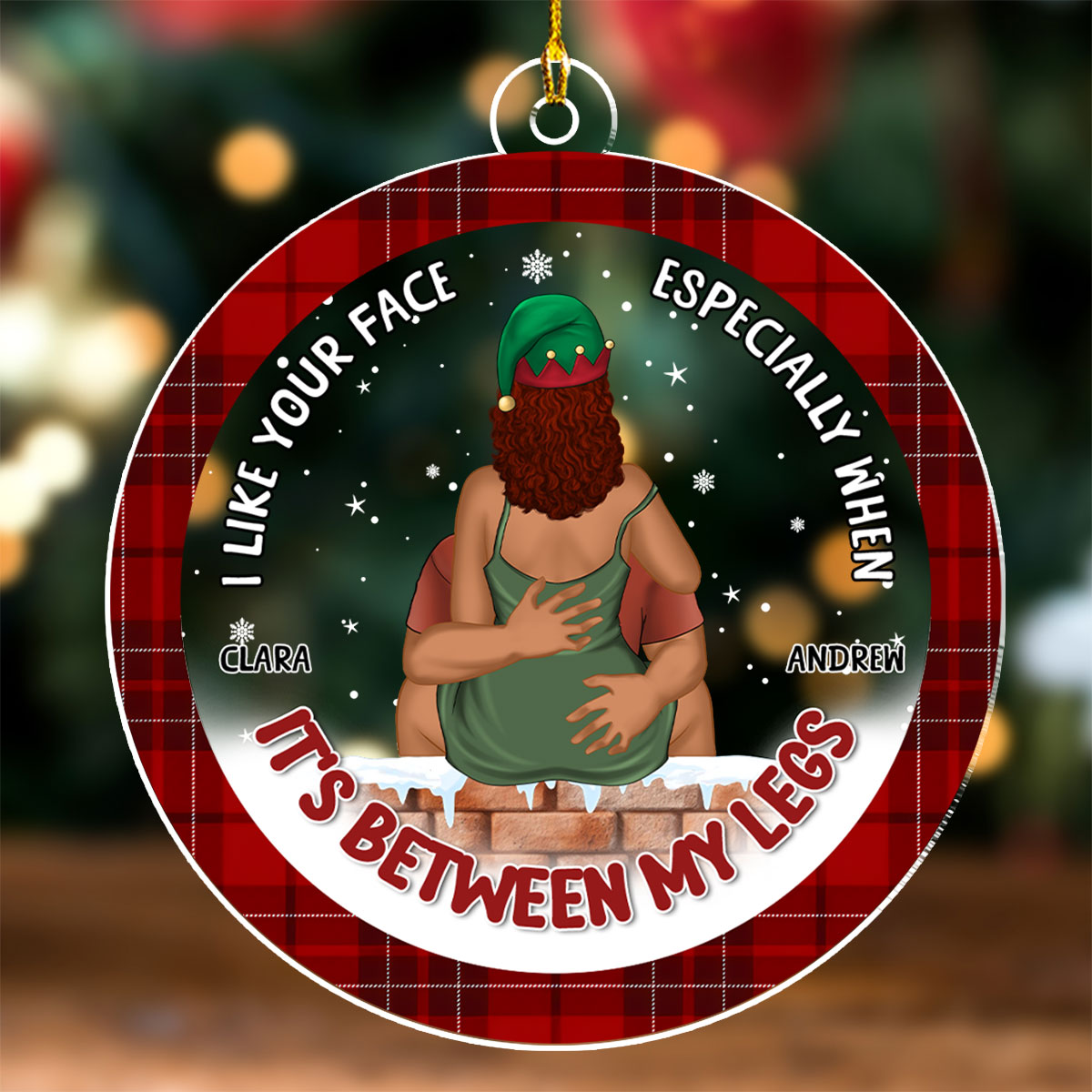 I Like Your Face Christmas - Personalized Custom Acrylic Ornament