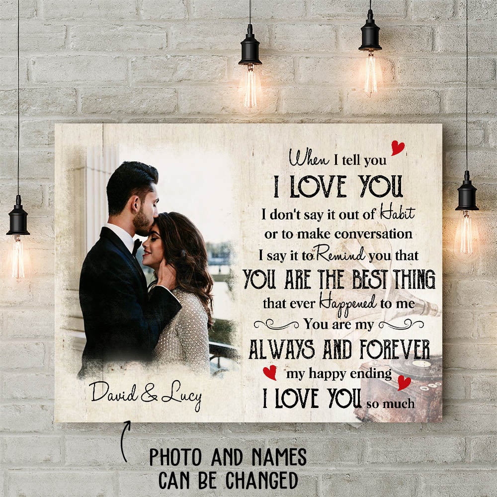 My Happy Ending - Personalized Custom Canvas Print