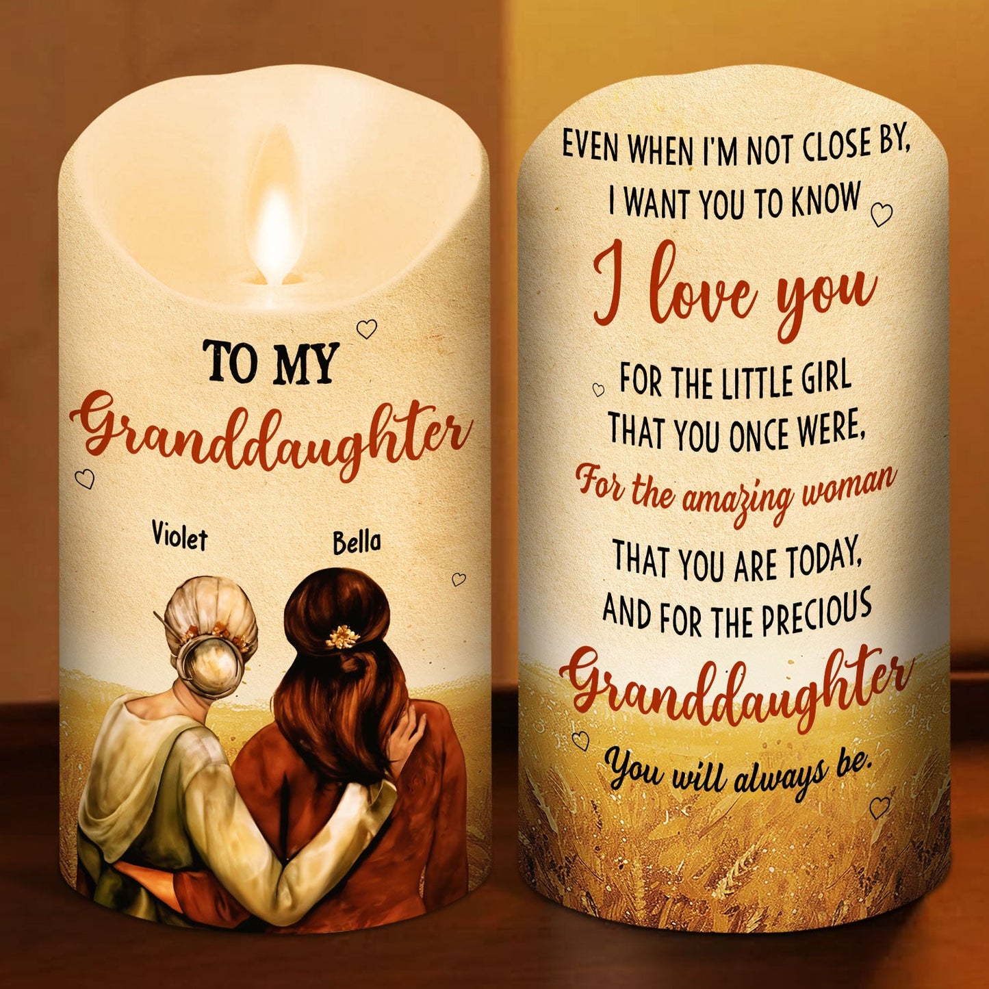 To My Daughter I Love You - Personalized Custom LED Candle