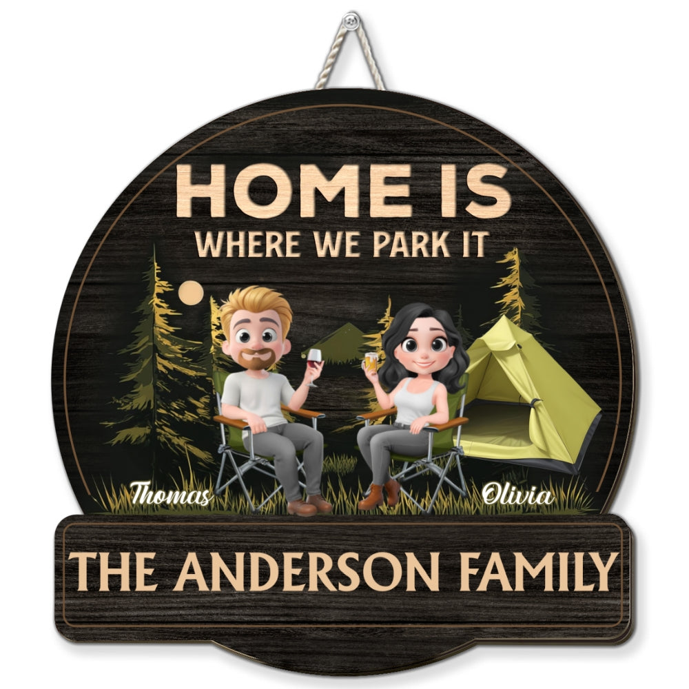 Sit By The Campsite - Personalized Custom Wood Sign