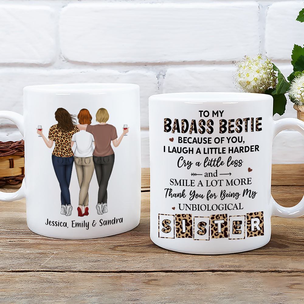 Because Of You Bestie - Personalized Custom Coffee Mug