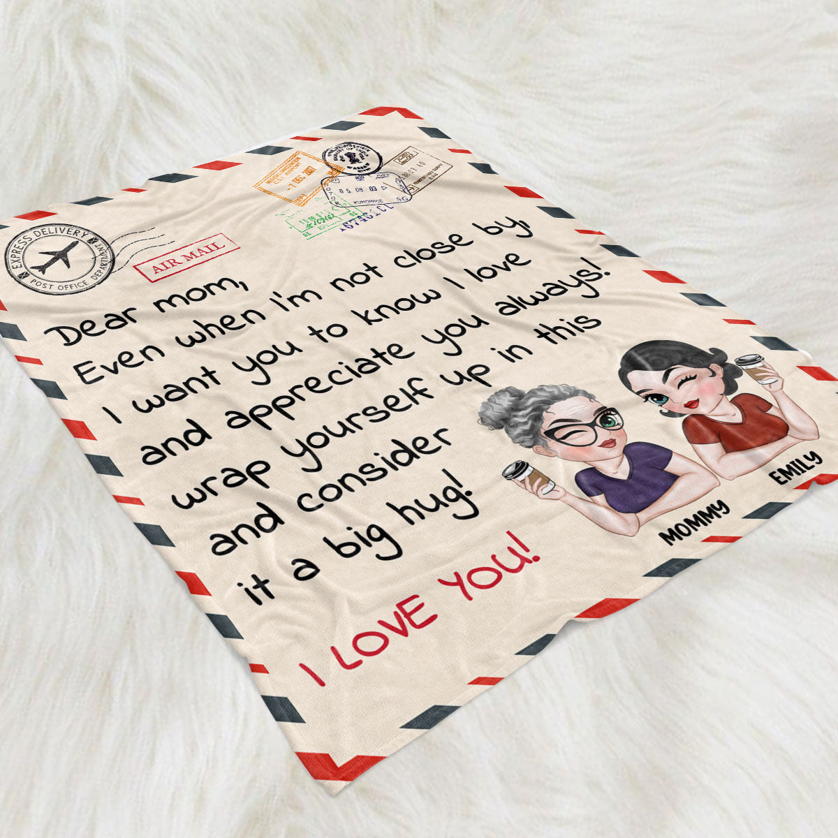 Love Mom So Much - Personalized Custom Fleece Blanket