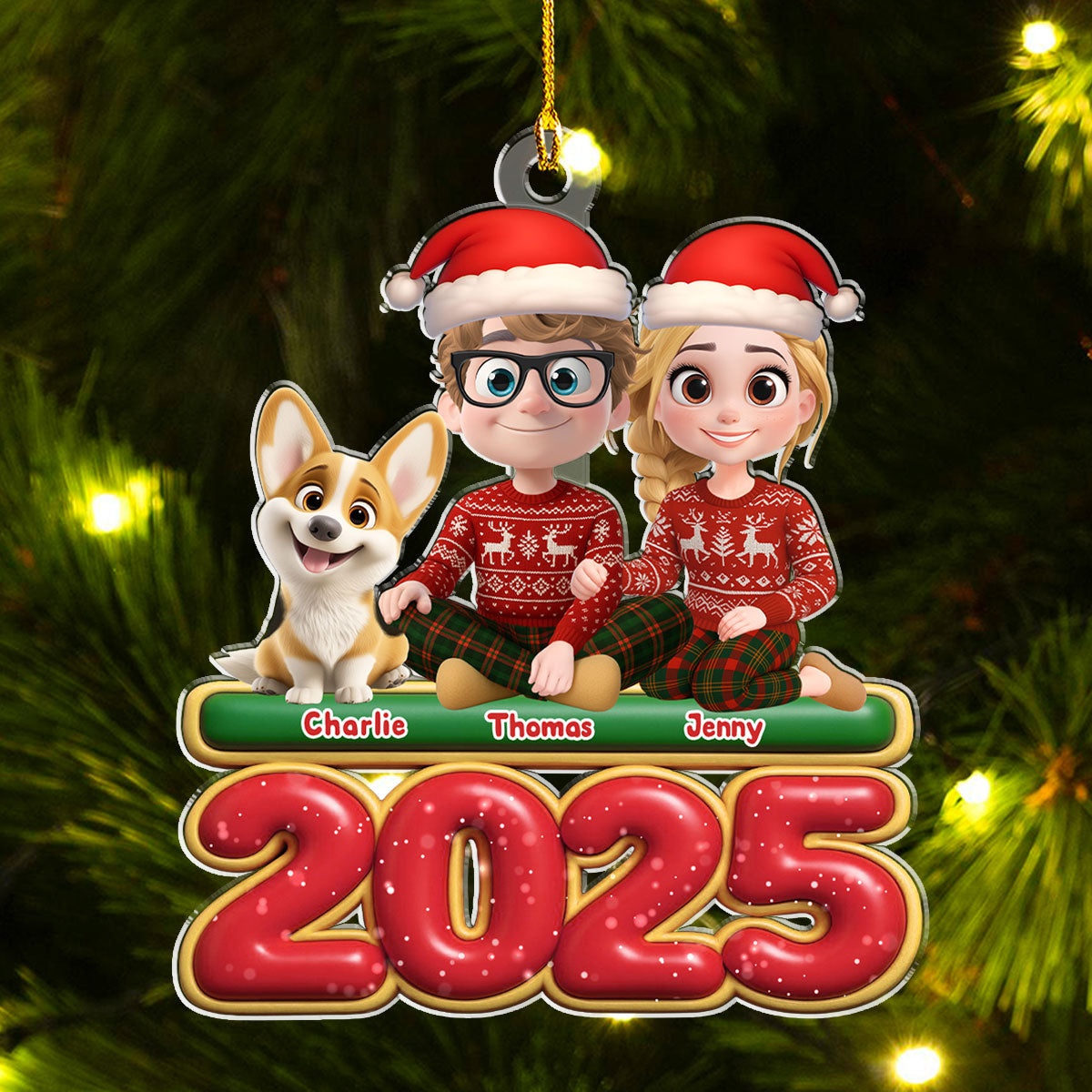 We And Our Dog - Personalized Custom Acrylic Ornament