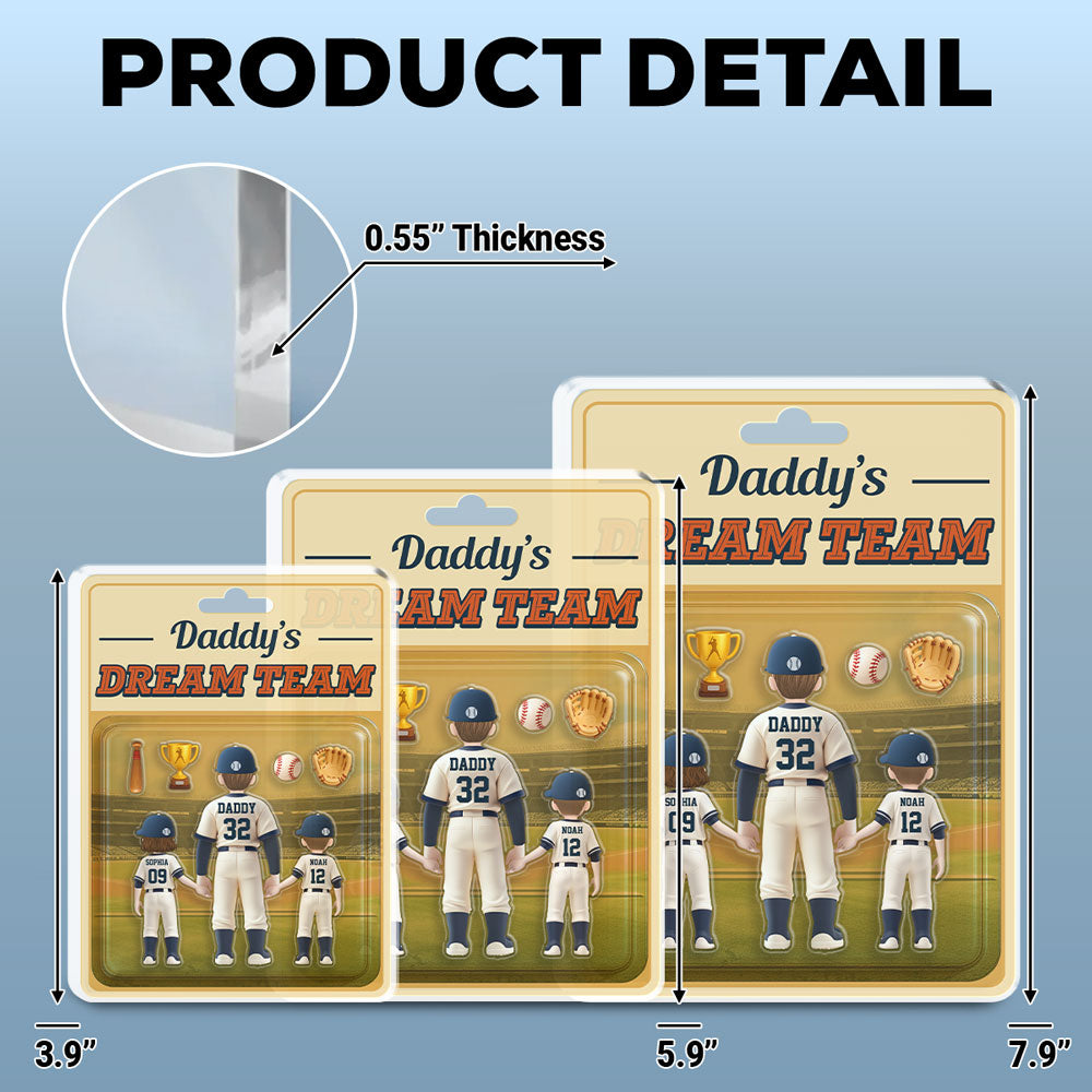 Daddy Dream Team - Personalized Custom Acrylic Plaque