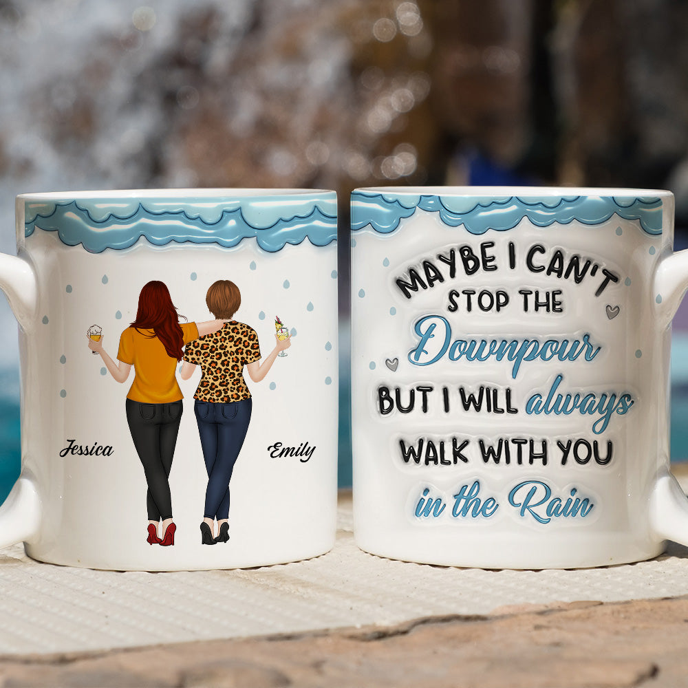 Walk With You In The Rain - Personalized Custom 3D Inflated Effect Mug