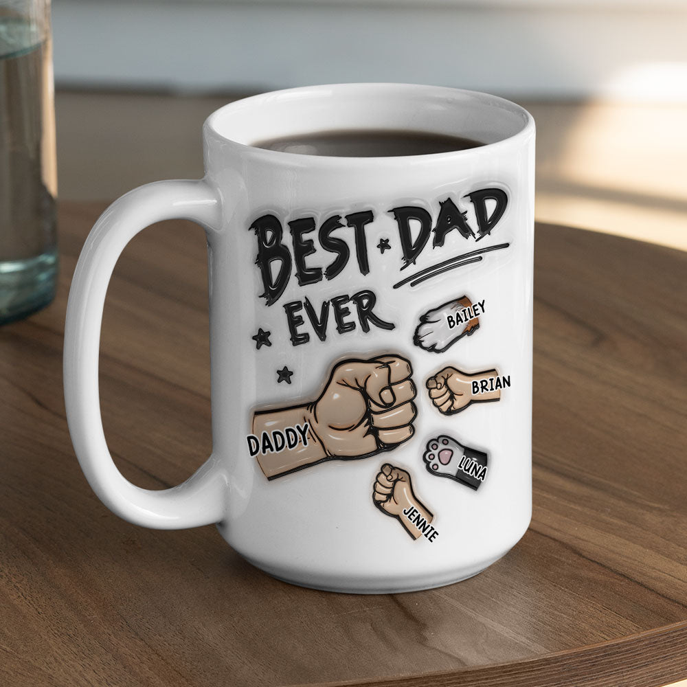Best Dad Ever - Personalized Custom 3D Inflated Mug