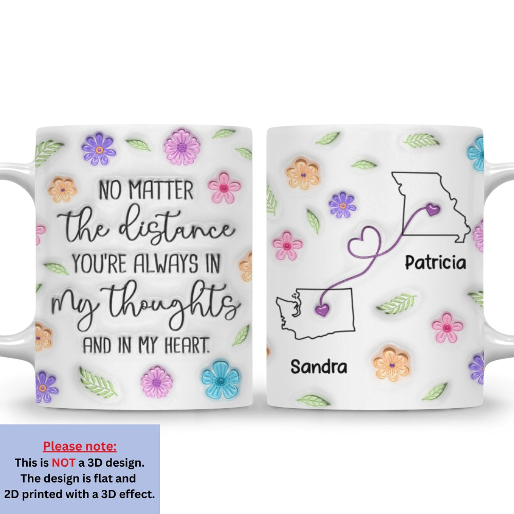 Together In Spirit And Heart - Personalized Custom 3D Inflated Effect Mug